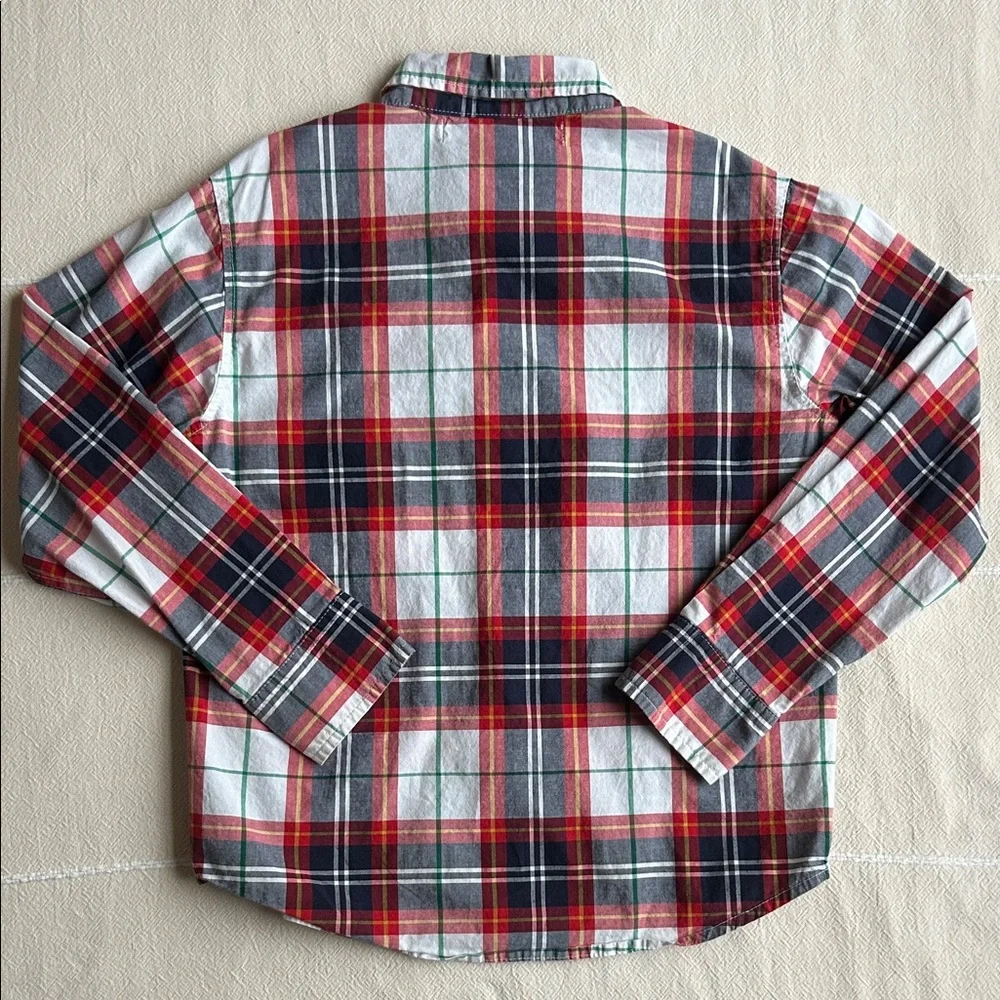 Old Navy Kids Checkered Button-Down Shirt - Red, Green, White